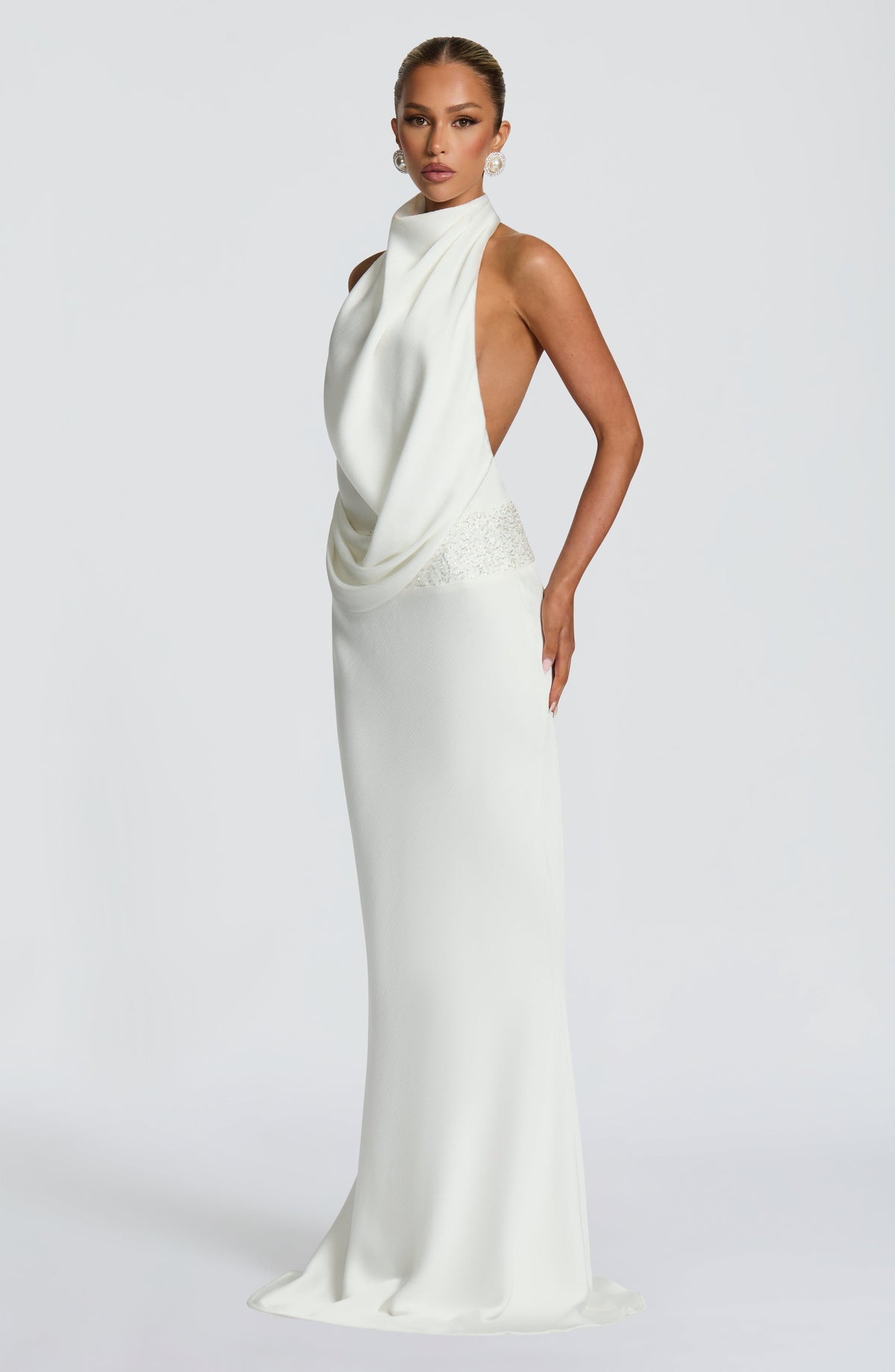 Vestido largo Armelle - Marfil