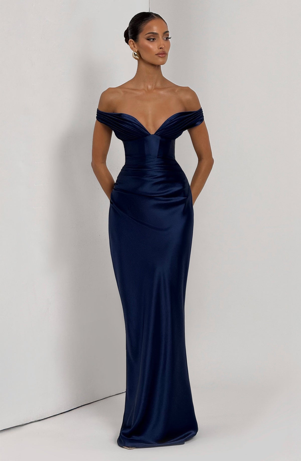 Vestido largo Aurelia - Azul marino