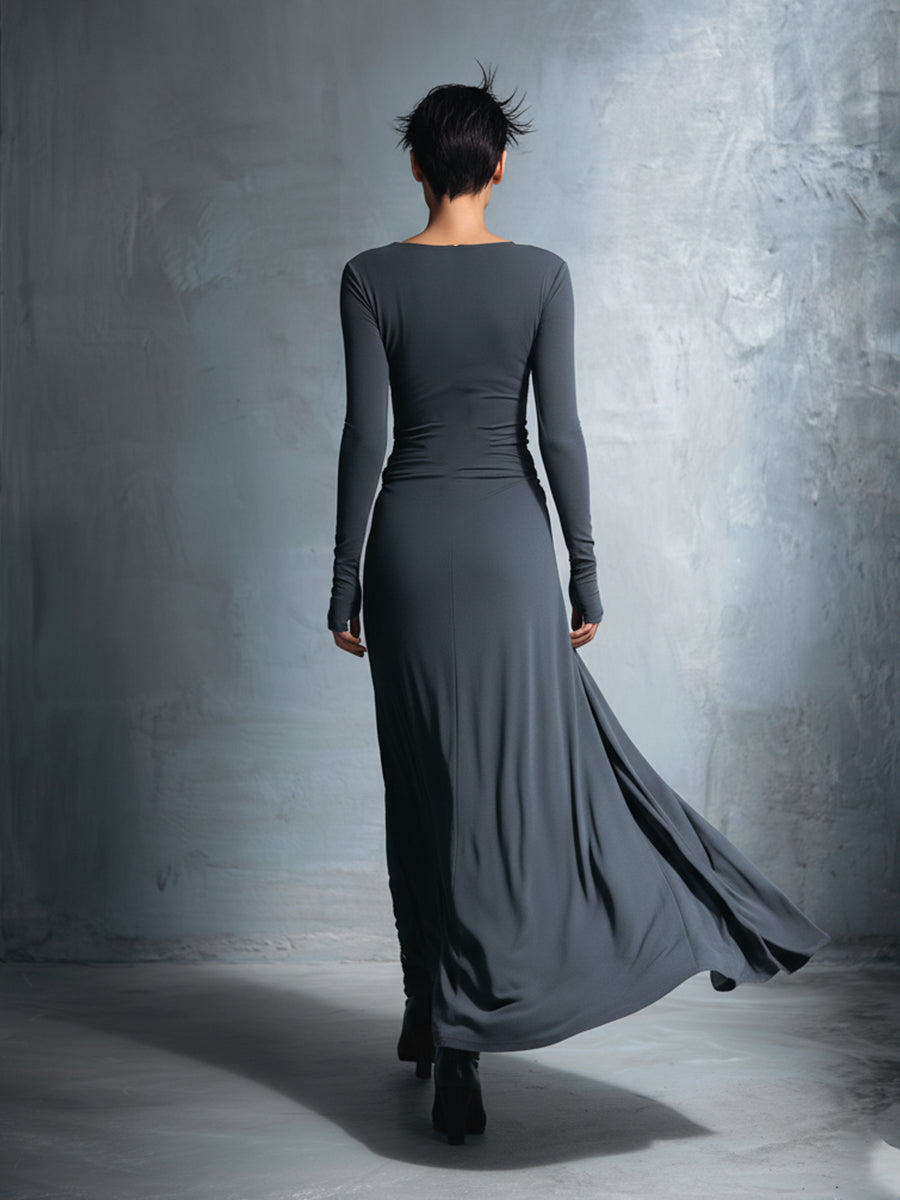 Gabriella – Vestido largo con nudo lateral