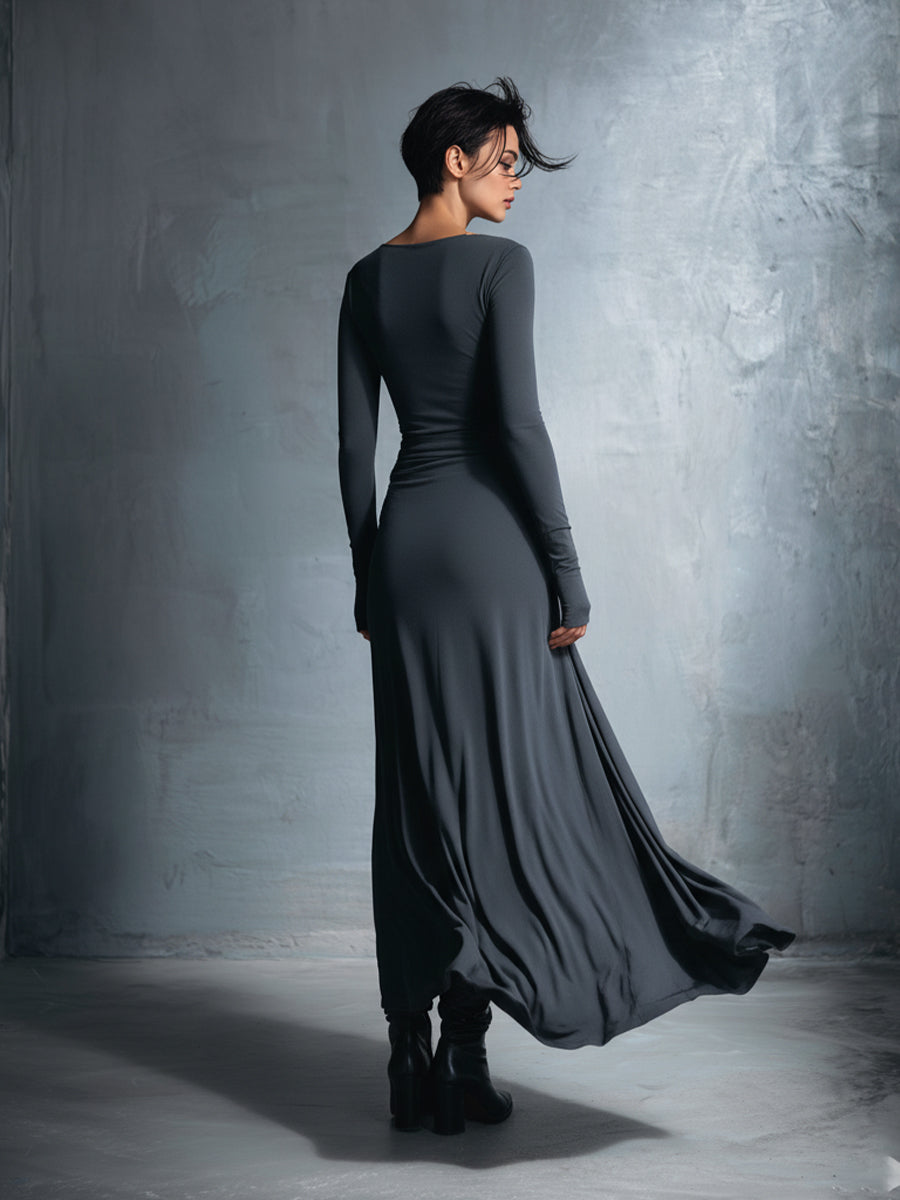 Gabriella – Vestido largo con nudo lateral