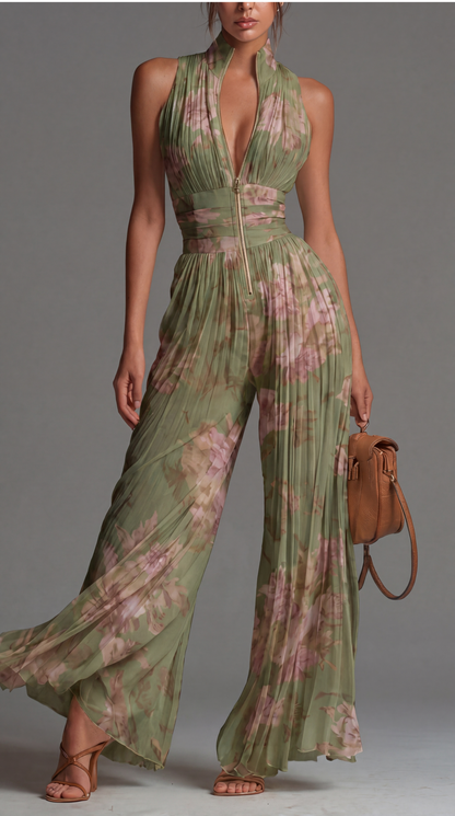 ESSENTIAL – Mono de gasa plisado floral