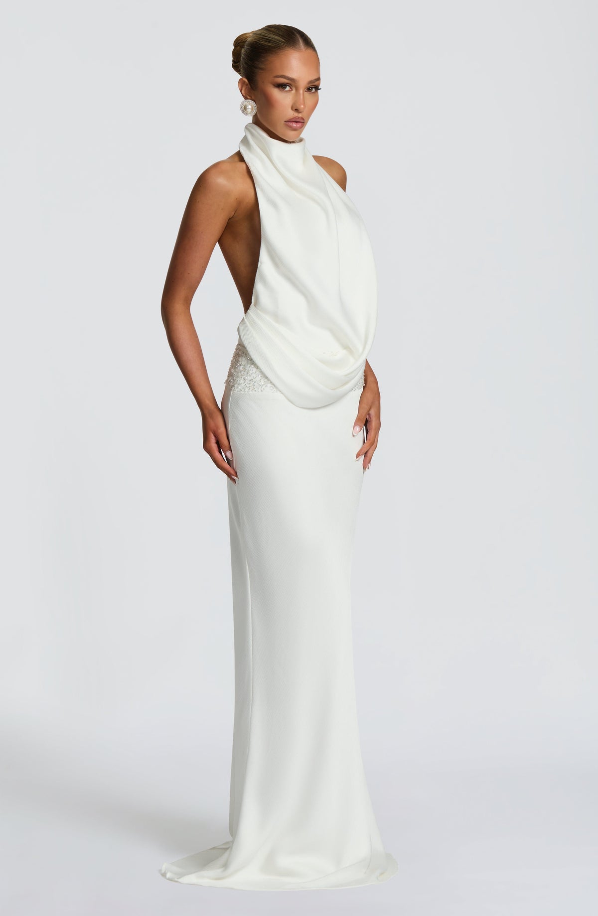Vestido largo Armelle - Marfil