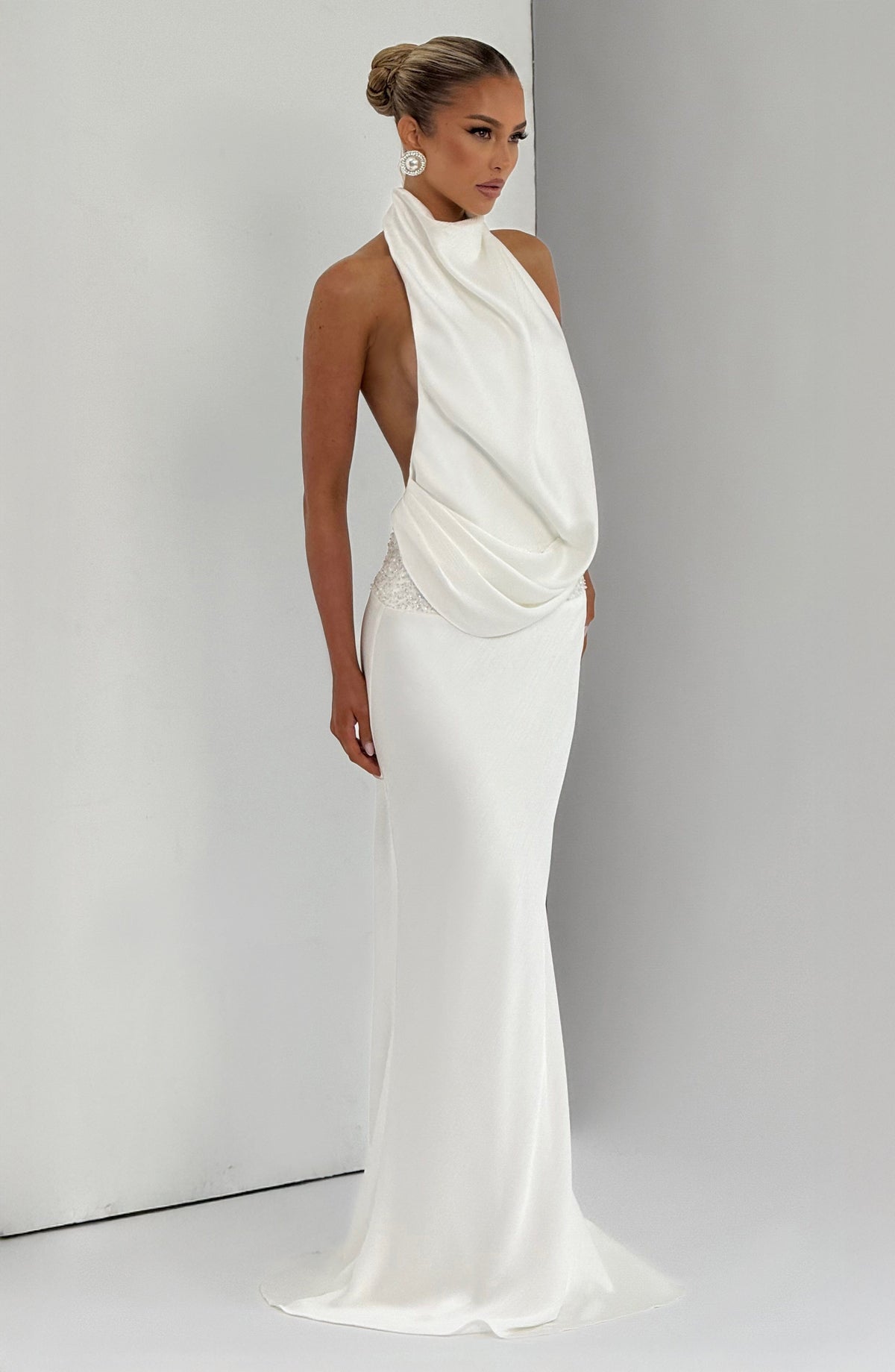Vestido largo Armelle - Marfil