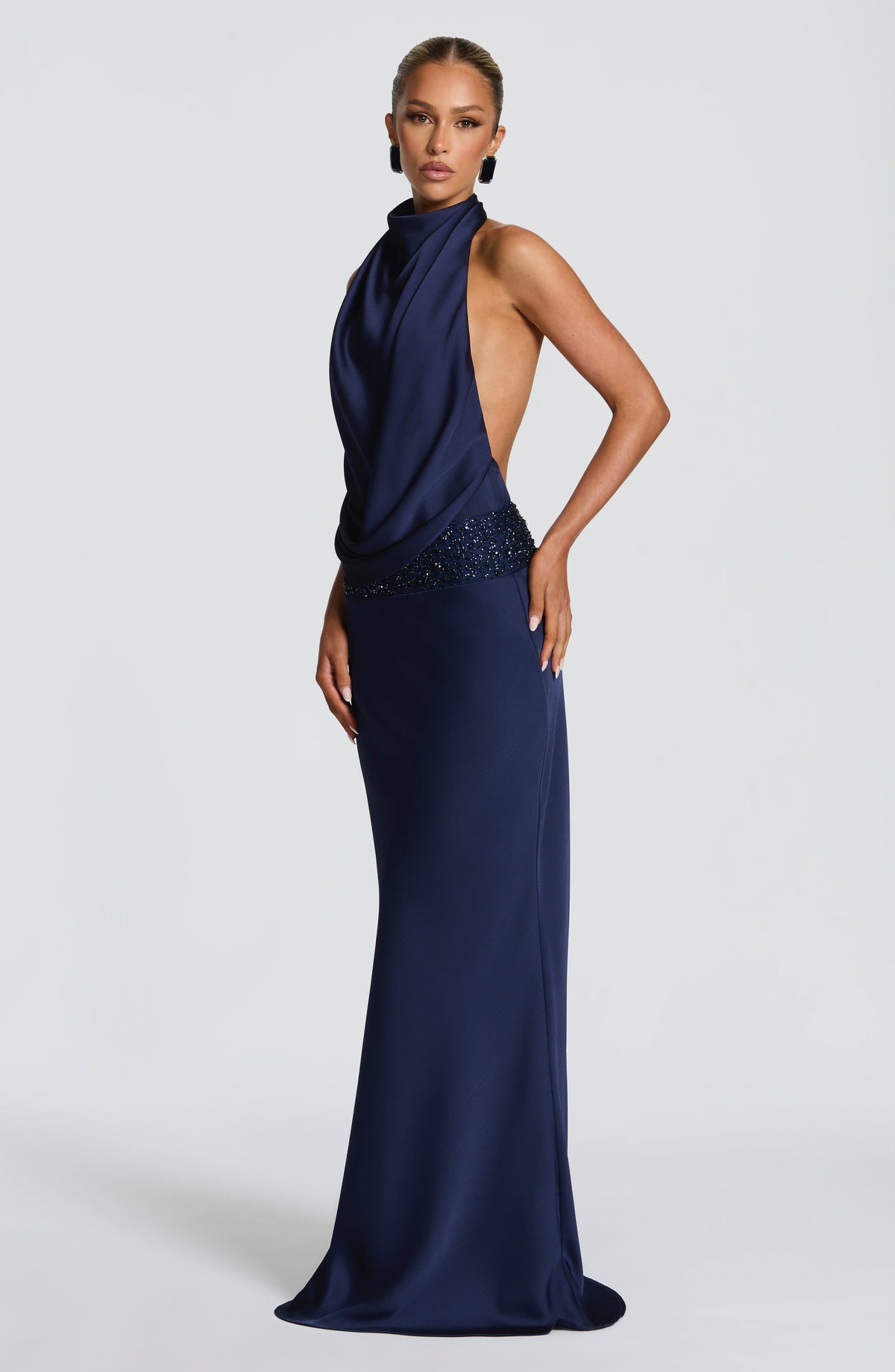 Vestido largo Armelle - Azul marino