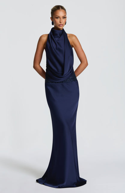 Vestido largo Armelle - Azul marino