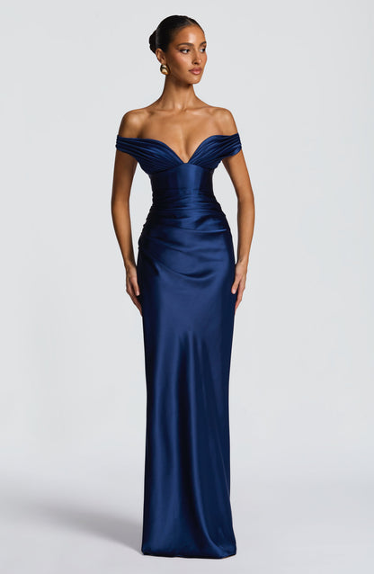 Vestido largo Aurelia - Azul marino
