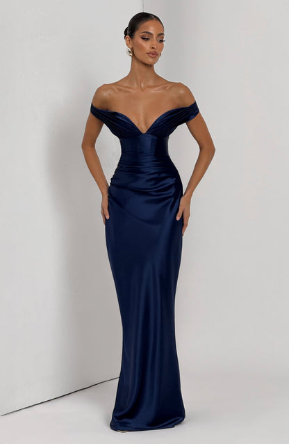 Vestido largo Aurelia - Azul marino