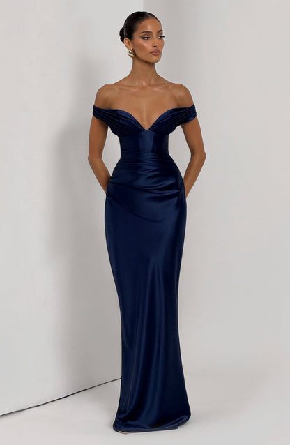 Vestido largo Aurelia - Azul marino