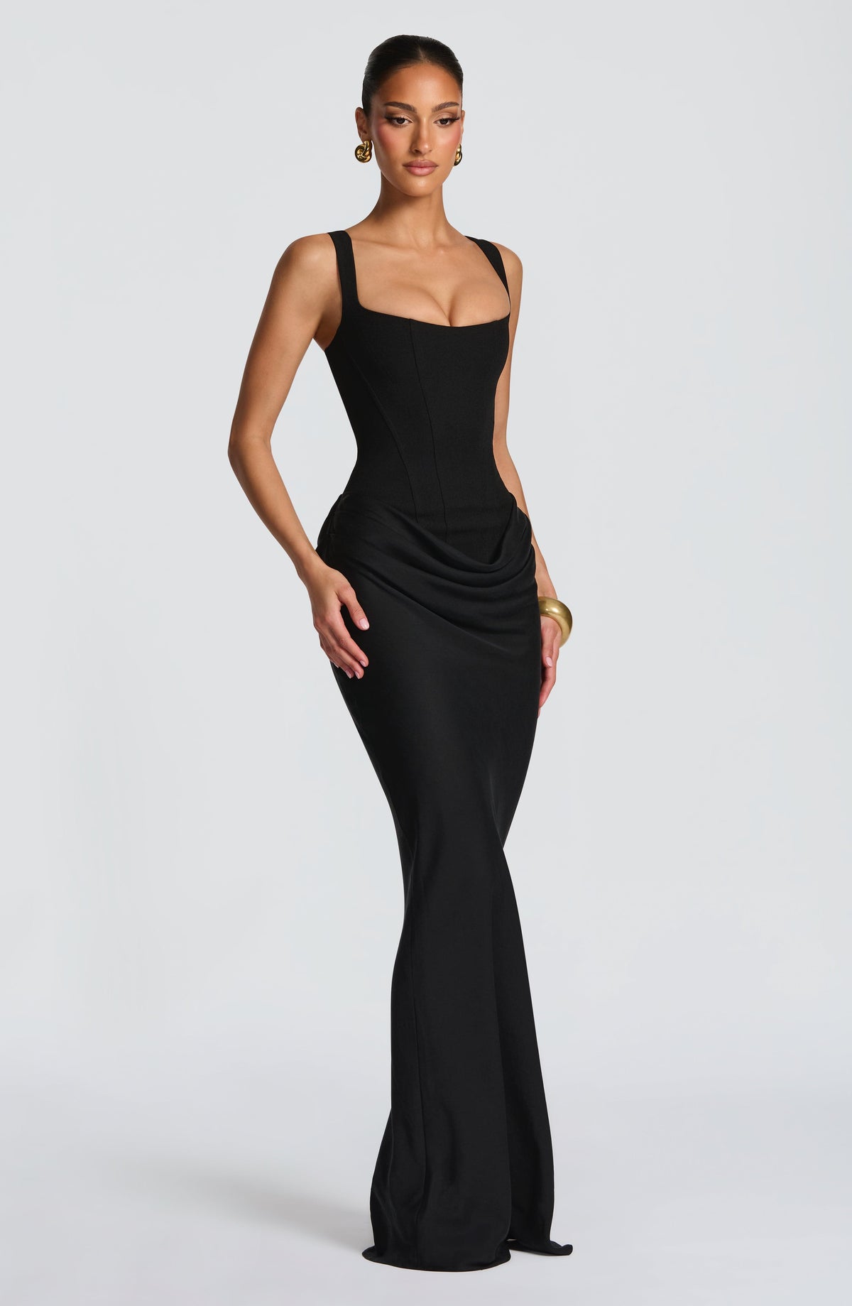 Vestido largo Cornelia - Negro