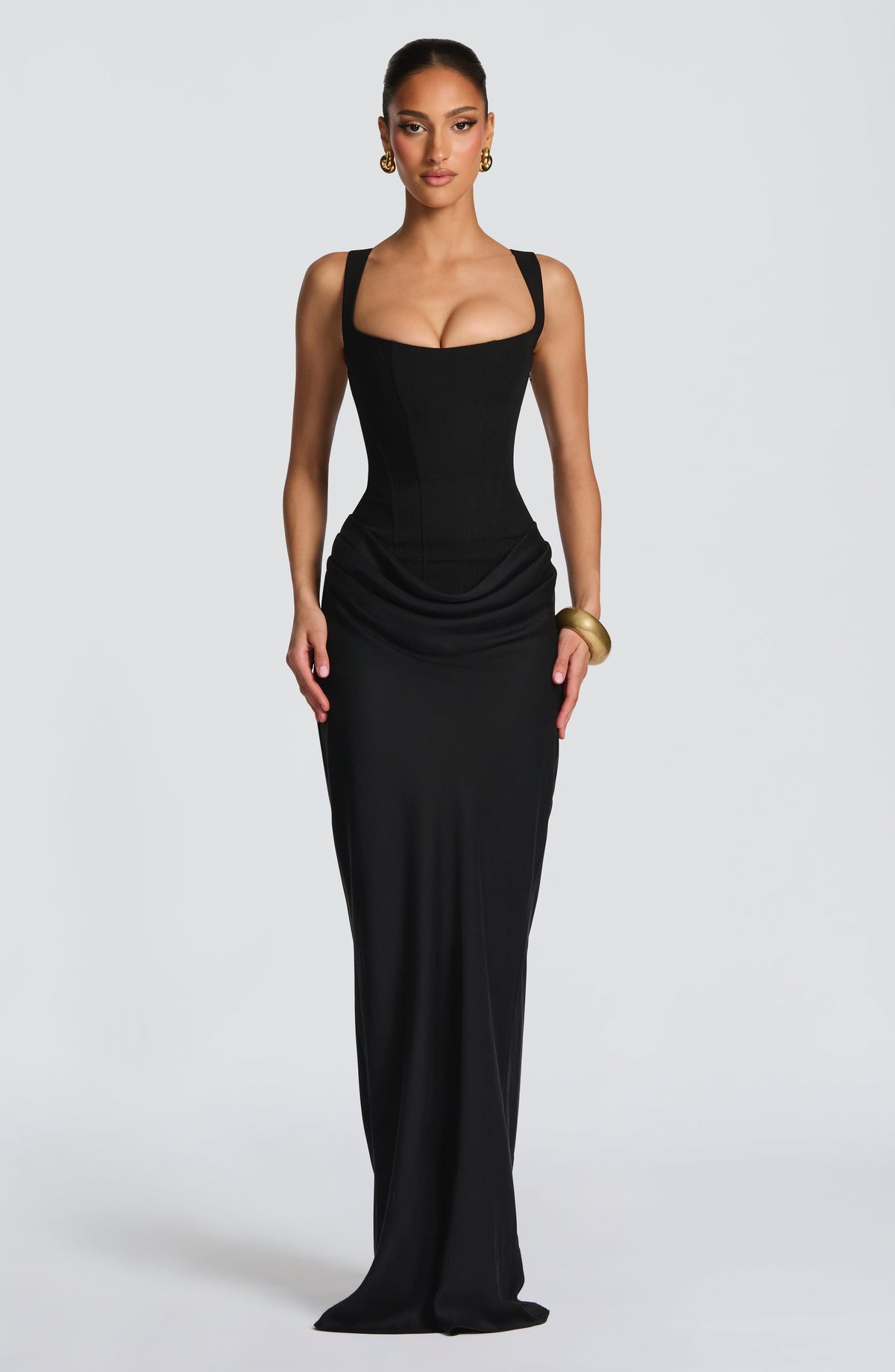 Vestido largo Cornelia - Negro