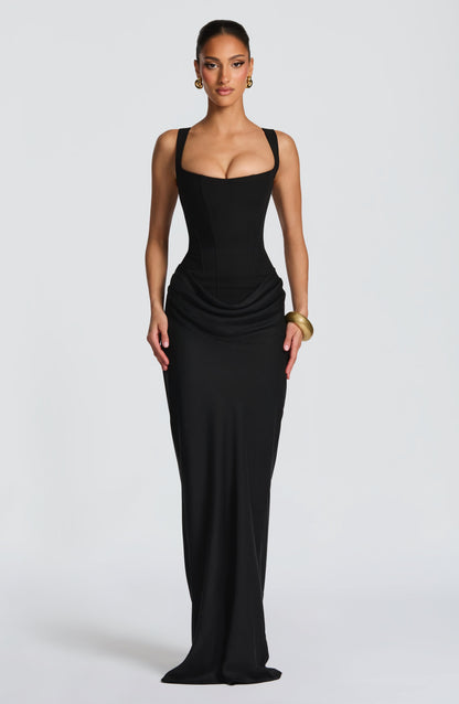 Vestido largo Cornelia - Negro