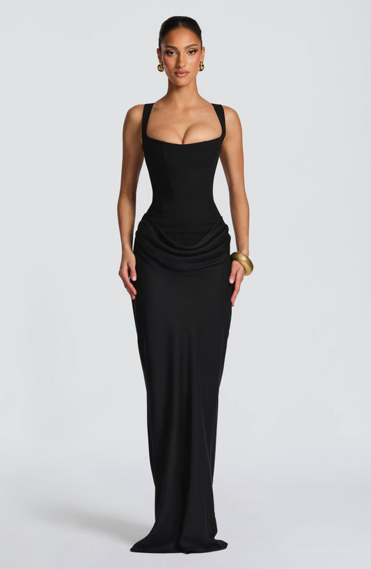 Vestido largo Cornelia - Negro