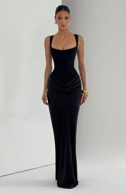 Vestido largo Cornelia - Negro
