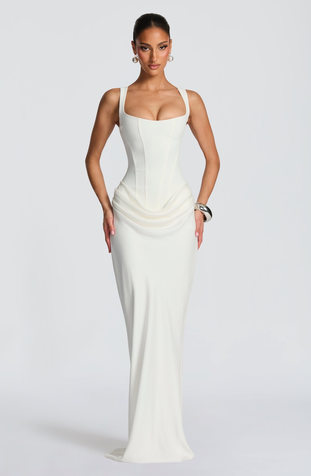 Vestido largo Cornelia - Marfil 🖤