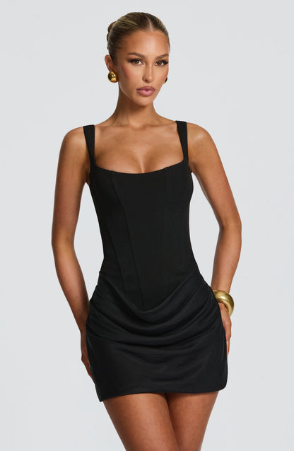 Vestido corto Cornelia - Negro