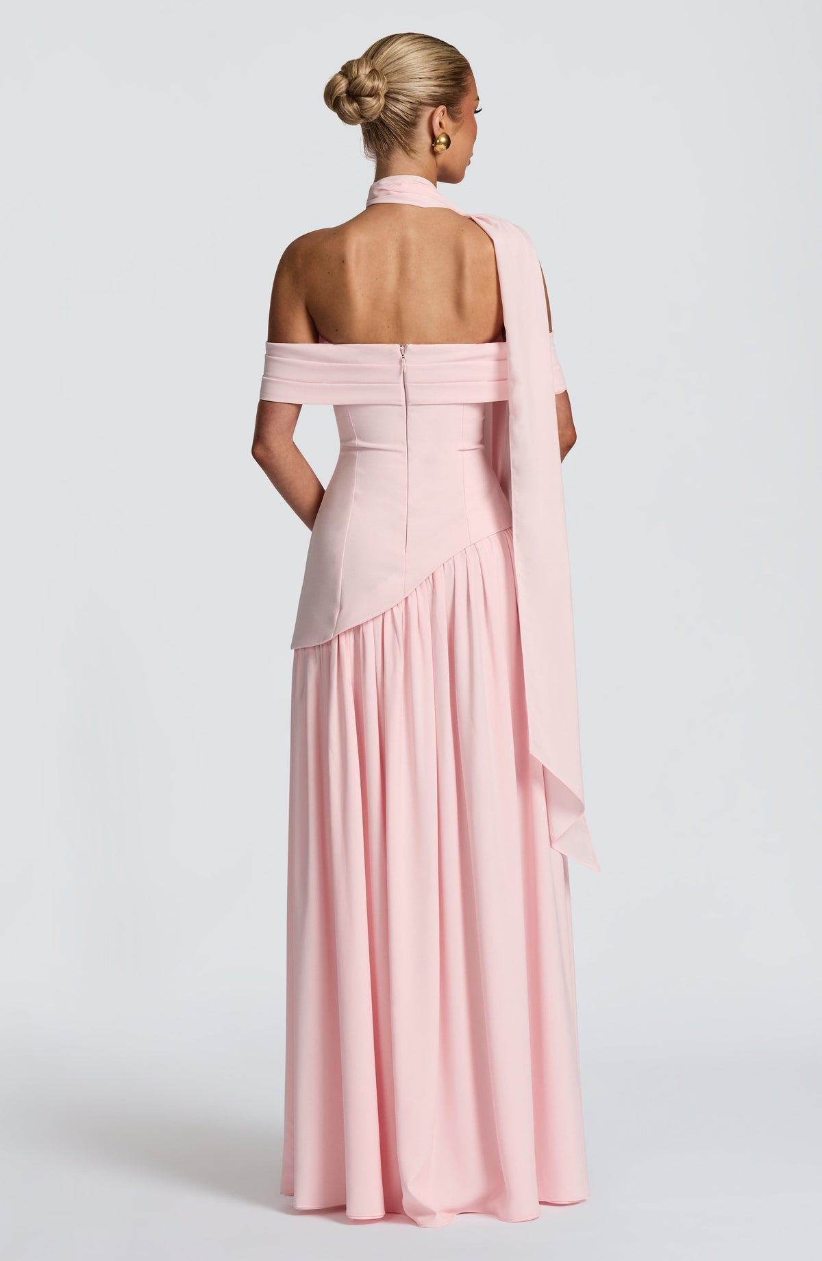 Vestido largo Delilah - Rosa empolvado
