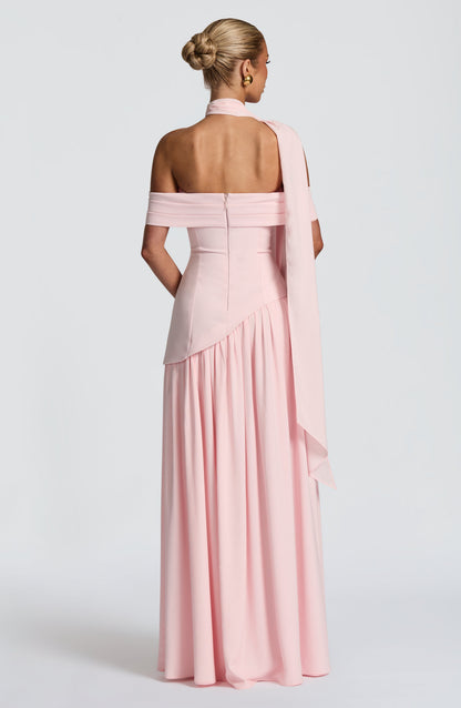 Vestido largo Delilah - Rosa empolvado