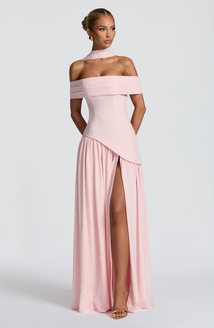 Vestido largo Delilah - Rosa empolvado