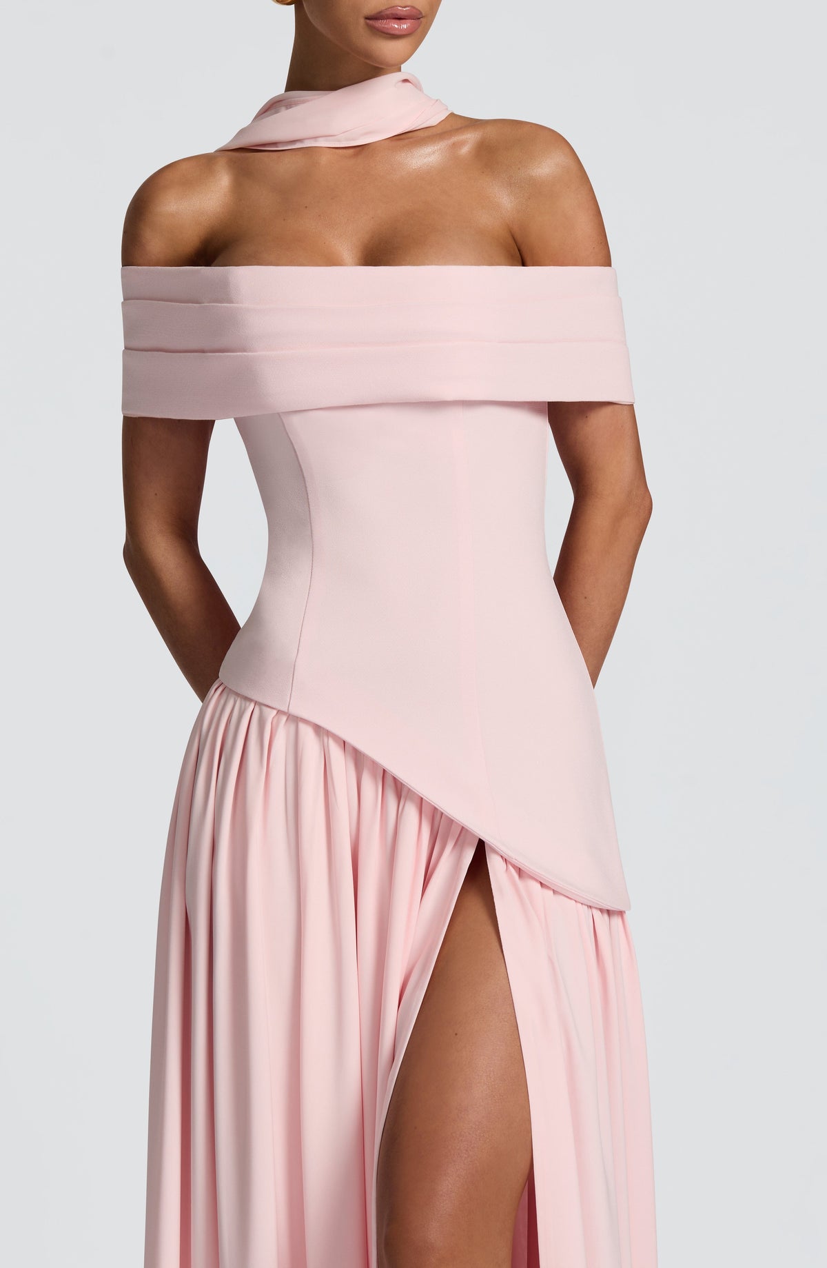 Vestido largo Delilah - Rosa empolvado