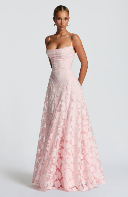 Vestido largo Francis - Rosa empolvado