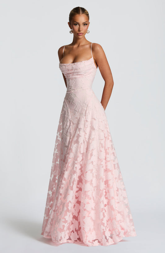 Vestido largo Francis - Rosa empolvado
