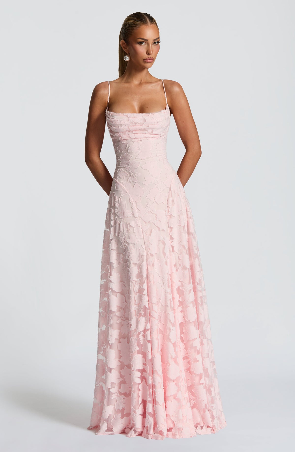 Vestido largo Francis - Rosa empolvado