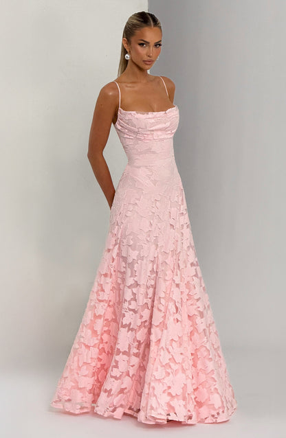 Vestido largo Francis - Rosa empolvado