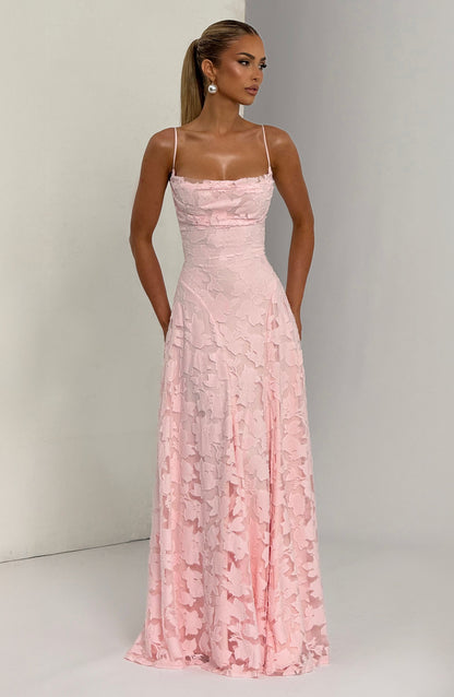 Vestido largo Francis - Rosa empolvado