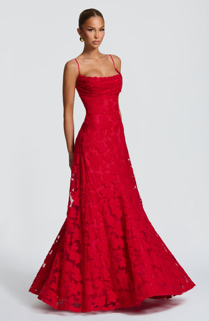 Vestido largo Francis - Rojo