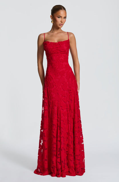 Vestido largo Francis - Rojo