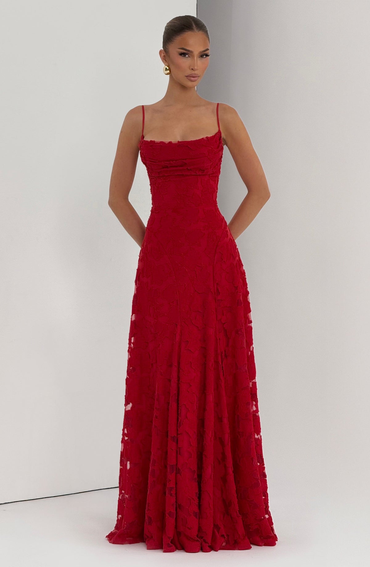 Vestido largo Francis - Rojo