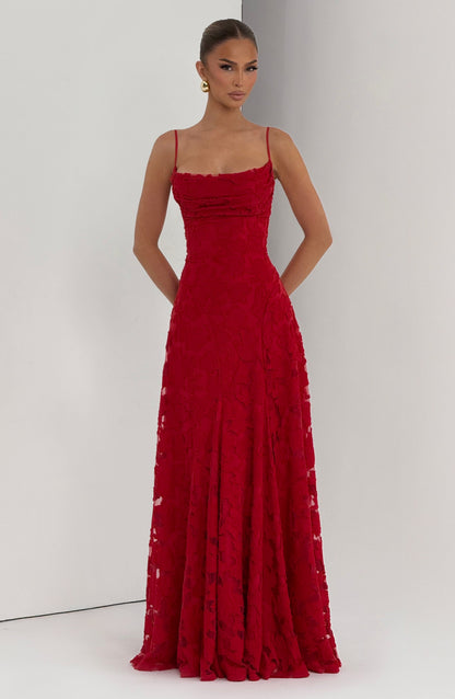 Vestido largo Francis - Rojo
