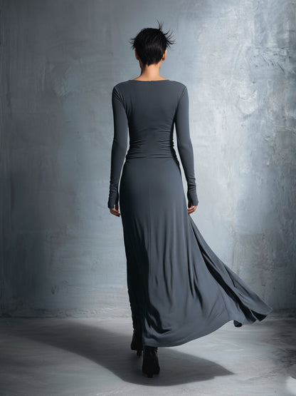 Gabriella – Vestido largo con nudo lateral