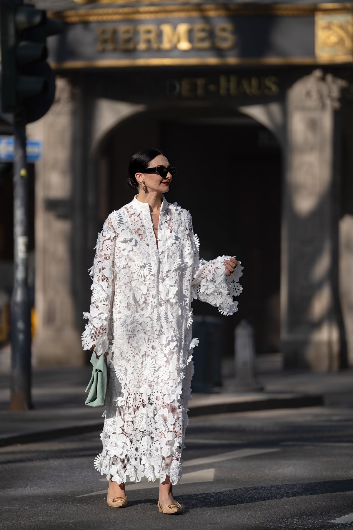 Vestido Estelle de encaje blanco