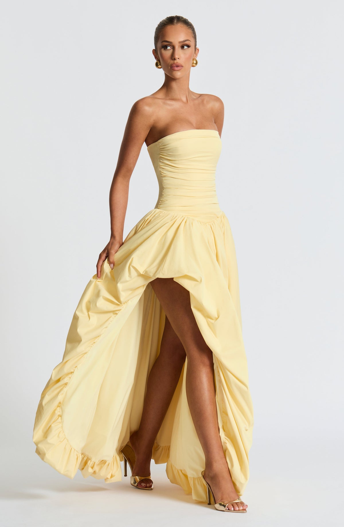 Vestido largo Jillian - Limón
