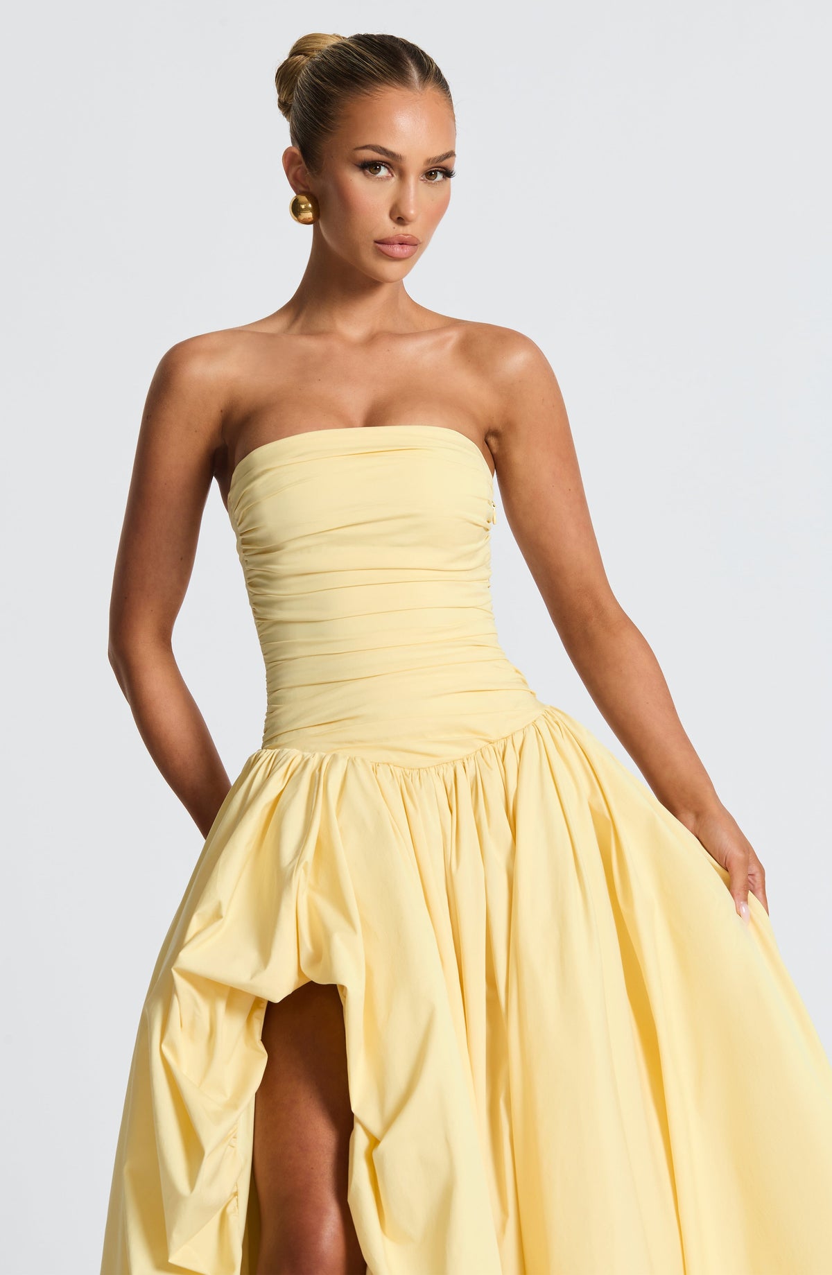 Vestido largo Jillian - Limón