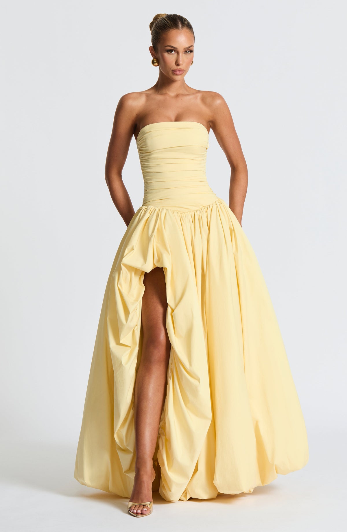 Vestido largo Jillian - Limón