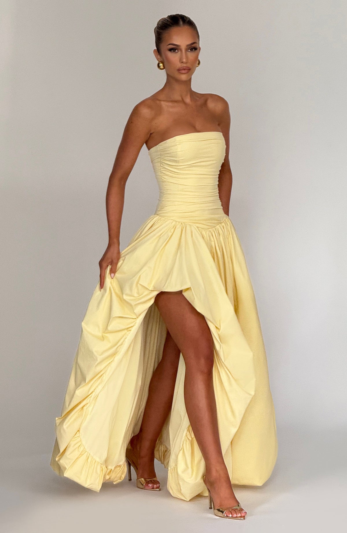 Vestido largo Jillian - Limón