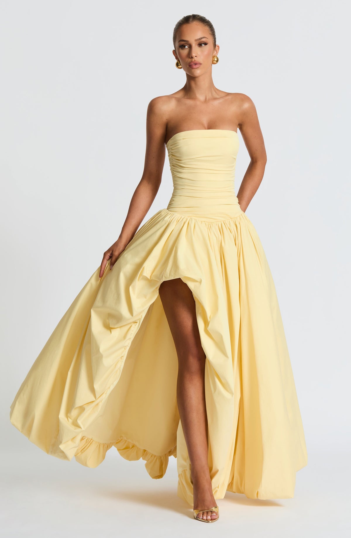 Vestido largo Jillian - Limón