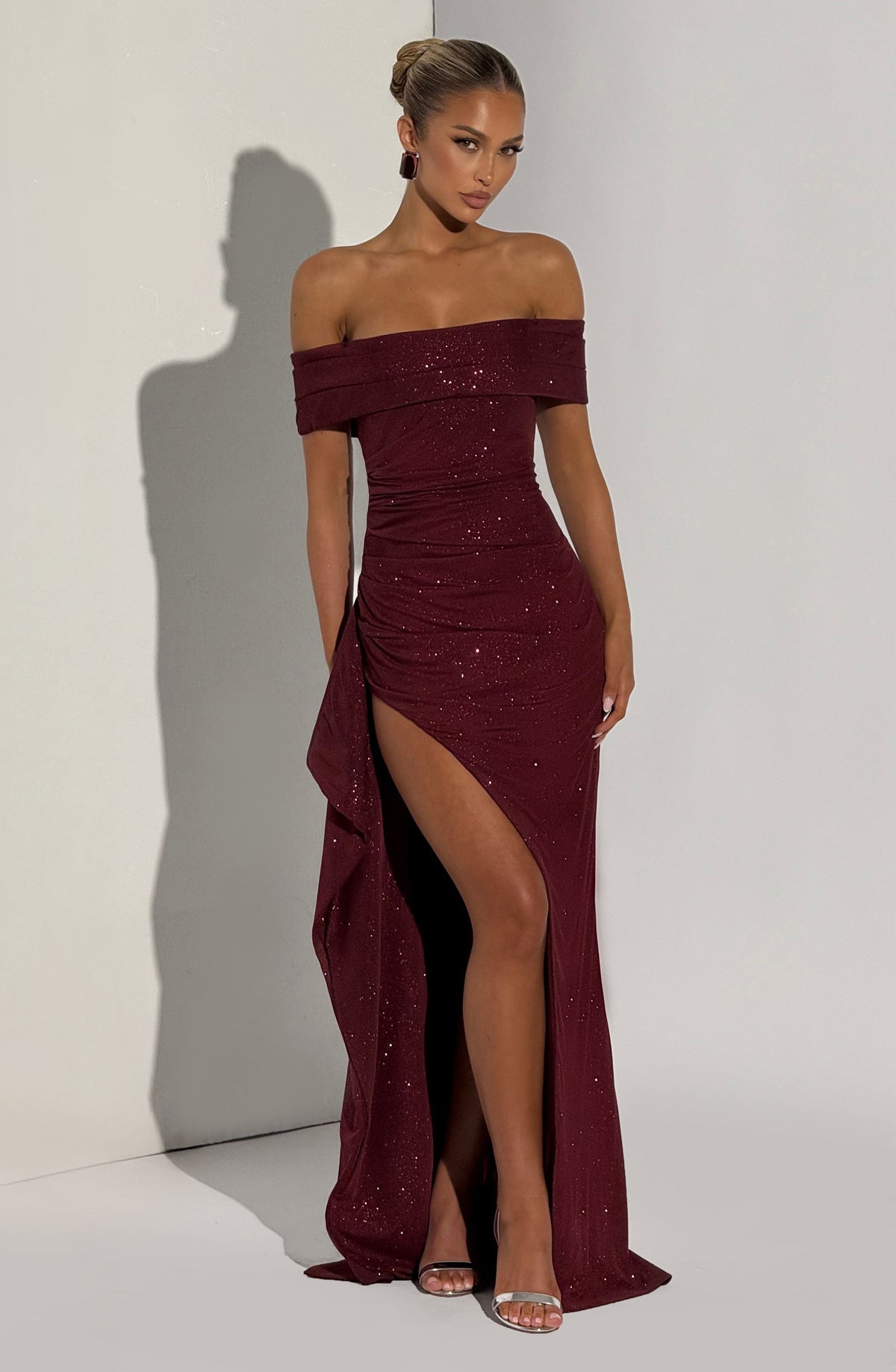 Vestido largo Joyce - Vino brillante