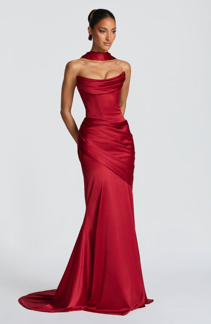 Vestido largo Kensington - Rojo intenso