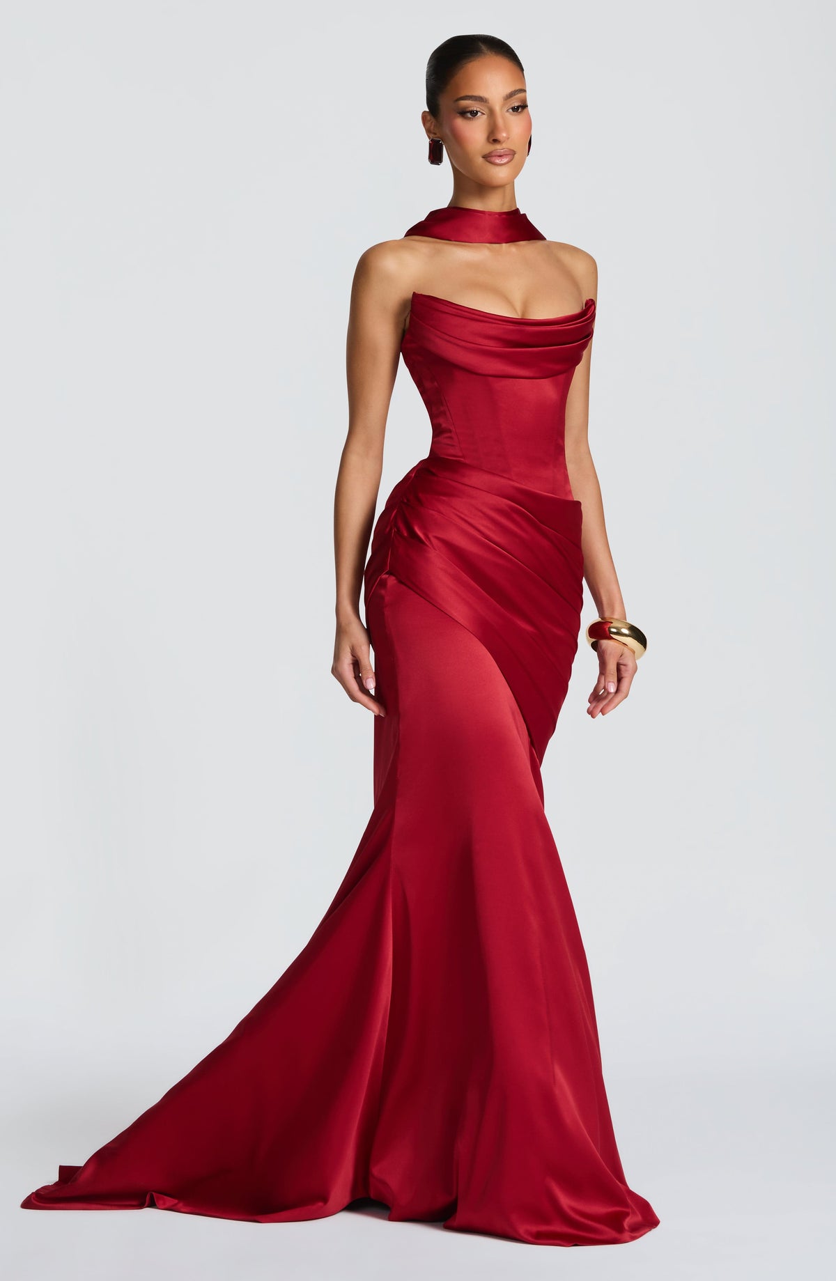 Vestido largo Kensington - Rojo intenso