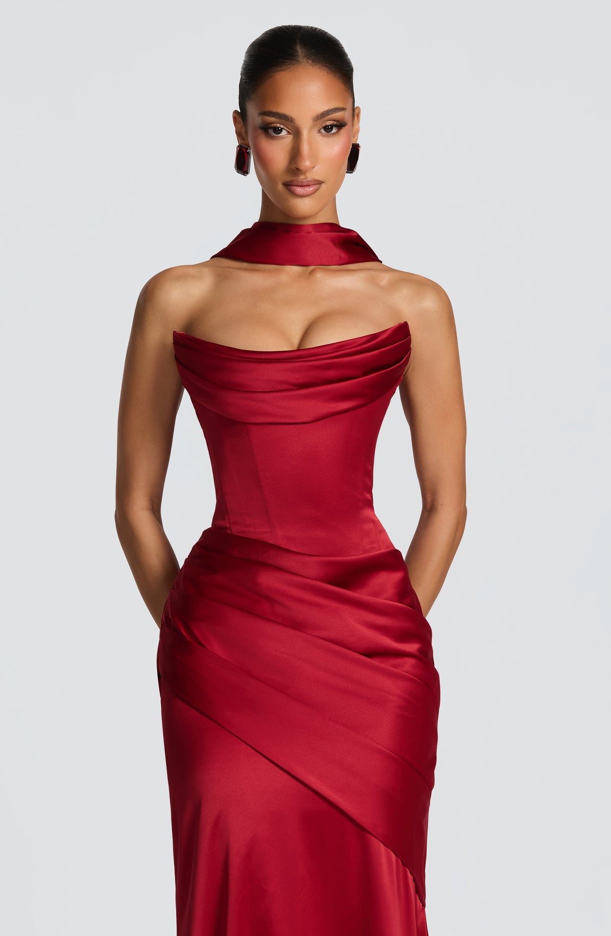 Vestido largo Kensington - Rojo intenso