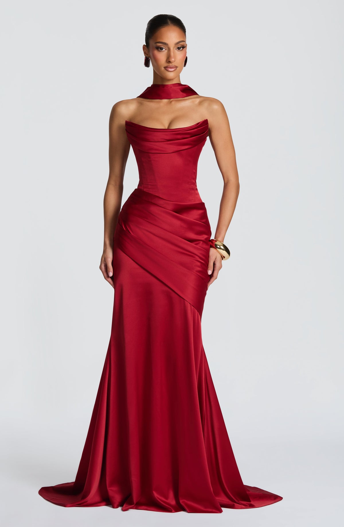 Vestido largo Kensington - Rojo intenso