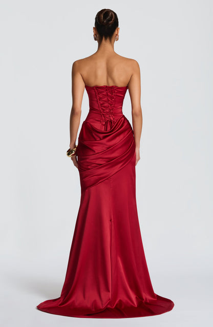Vestido largo Kensington - Rojo intenso