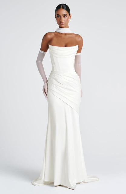 Vestido largo Kensington - Marfil