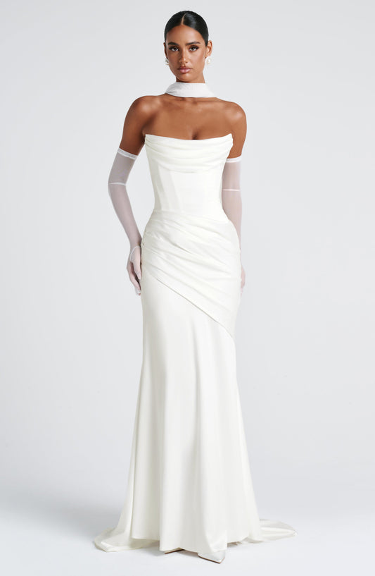 Vestido largo Kensington - Marfil