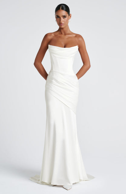 Vestido largo Kensington - Marfil
