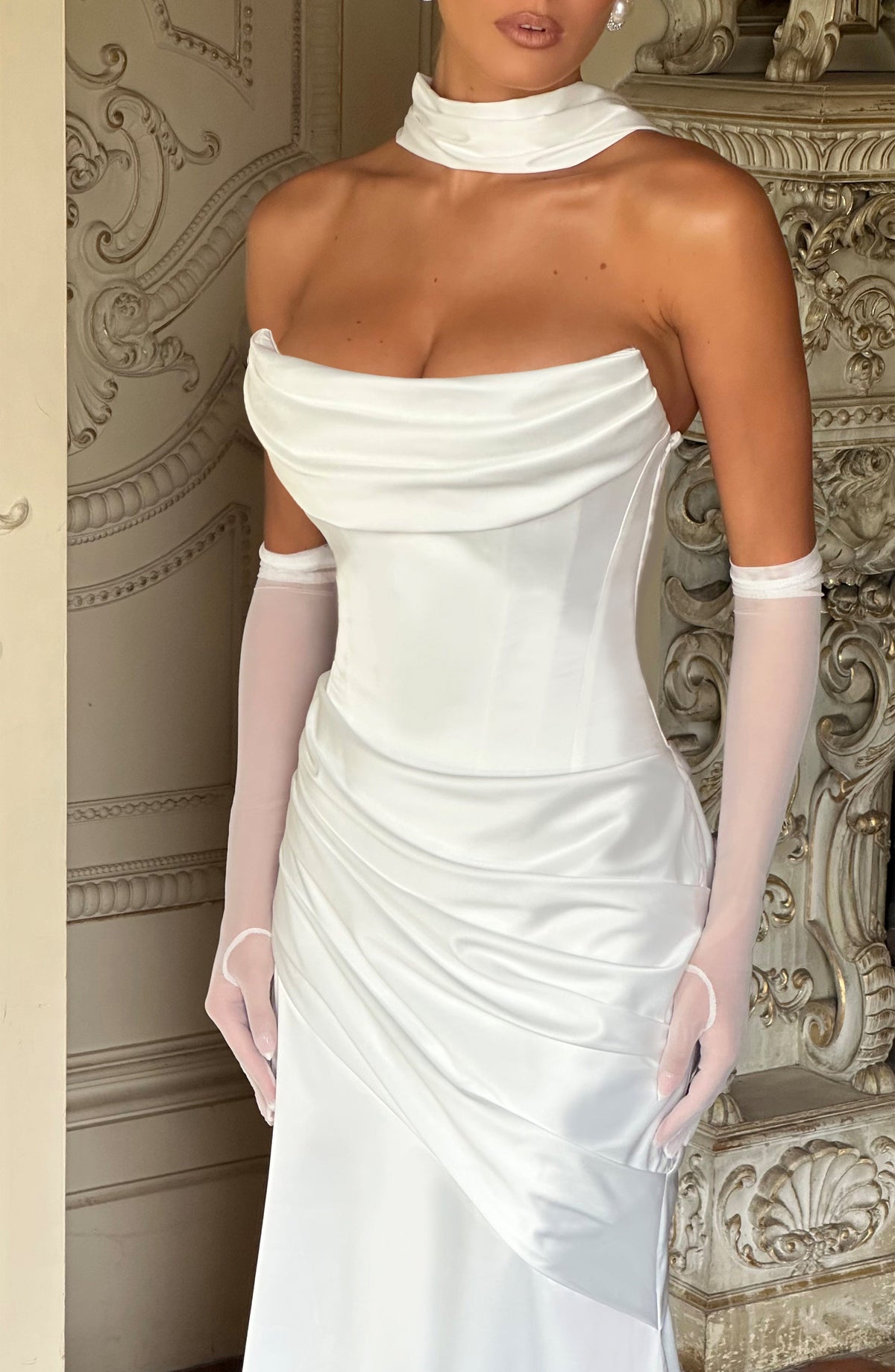 Vestido largo Kensington - Marfil