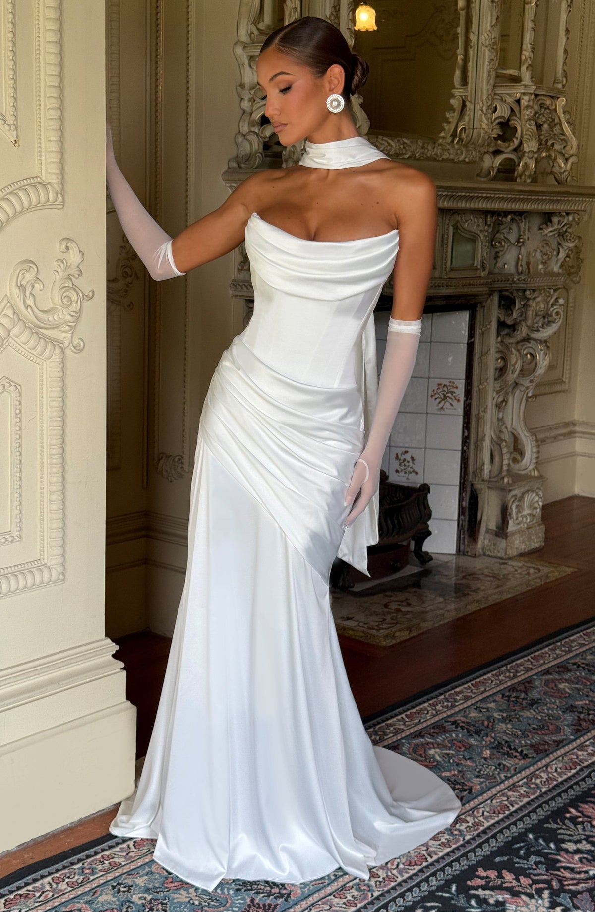 Vestido largo Kensington - Marfil
